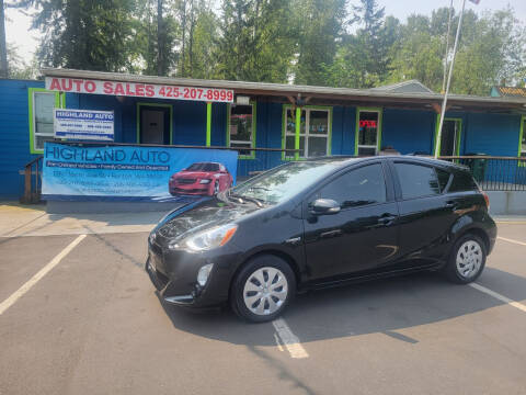 2015 Toyota Prius c for sale at HIGHLAND AUTO in Renton WA