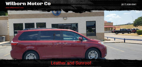 2016 Toyota Sienna for sale at Wilborn Motor Co in Fort Worth TX