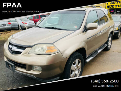 2005 Acura MDX for sale at FPAA in Fredericksburg VA