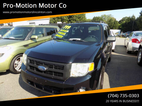 2009 Ford Escape for sale at Pro-Motion Motor Co in Lincolnton NC