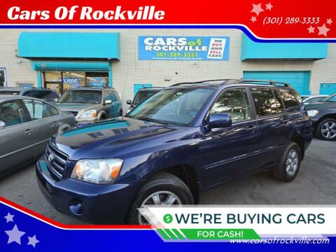 2004 Toyota Highlander for sale at Cars Of Rockville in Rockville MD