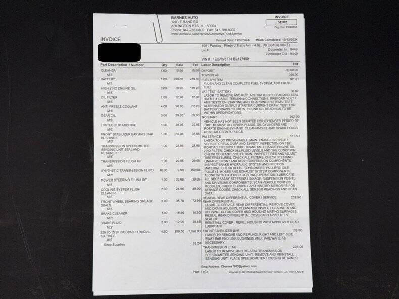 1981 Pontiac Firebird Trans Am