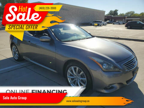 2011 Infiniti G37 Convertible for sale at Solo Auto Group in Mckinney TX
