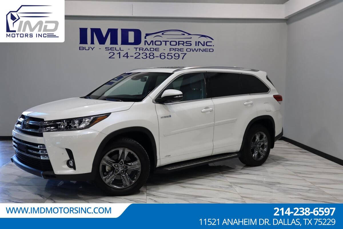 2019 Toyota Highlander Hybrid for sale at IMD MOTORS, INC in Dallas, TX