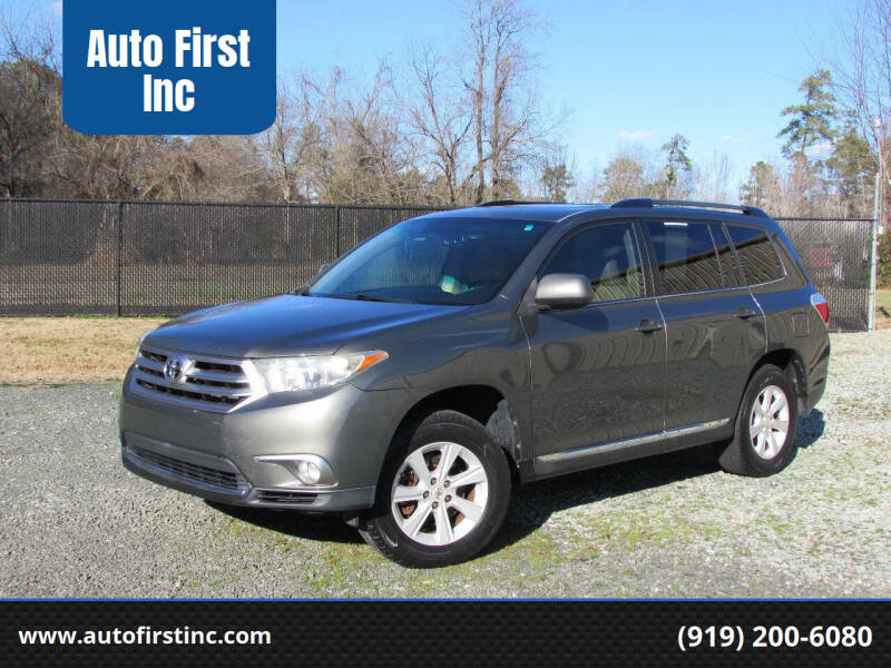 2012 Toyota Highlander for sale at Auto First Inc in Durham NC