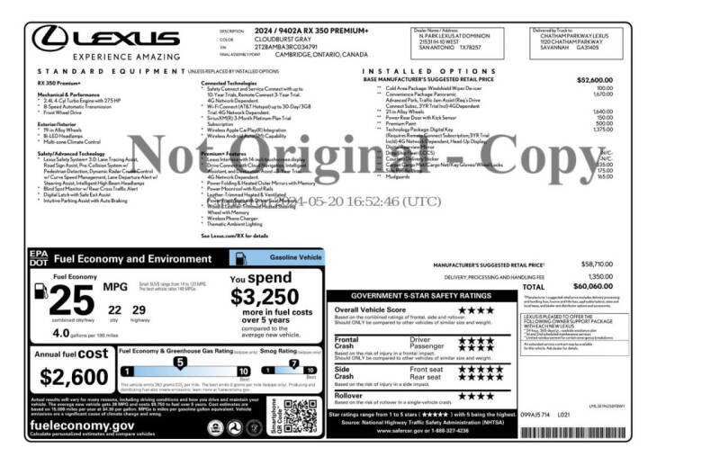 2024 Lexus RX 350 Premium+