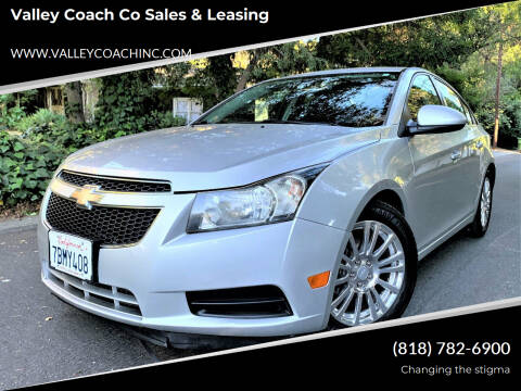 2013 Chevrolet Cruze for sale at Valley Coach Co Sales & Leasing in Van Nuys CA