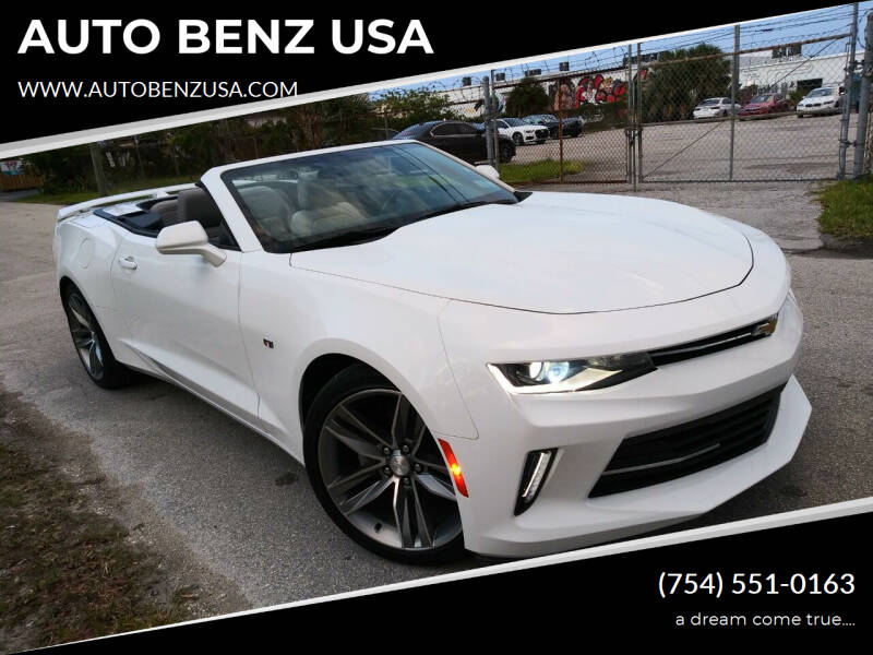 2016 Chevrolet Camaro for sale at AUTO BENZ USA in Fort Lauderdale FL
