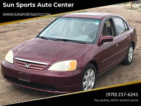 2002 Honda Civic for sale at Sun Sports Auto Center in Loveland CO