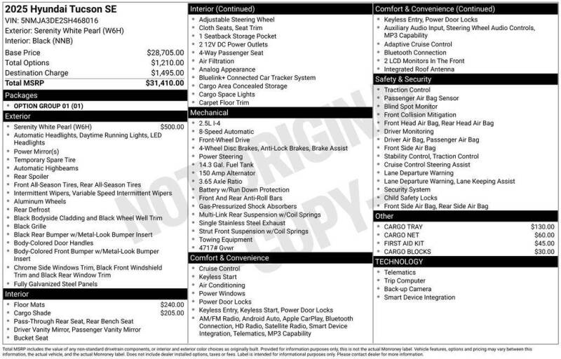 2025 Hyundai Tucson SE