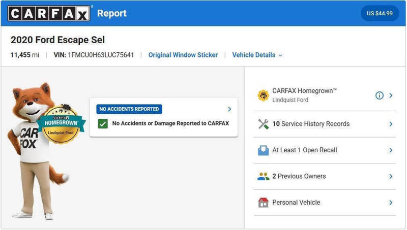 2020 Ford Escape SEL