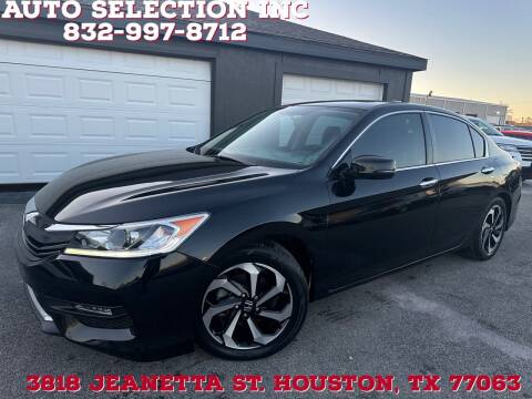 2017 Honda Accord for sale at Auto Selection Inc. in Houston TX