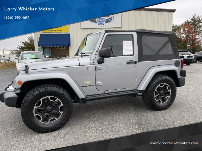 2015 Jeep Wrangler for sale at Larry Whicker Motors in Kernersville NC