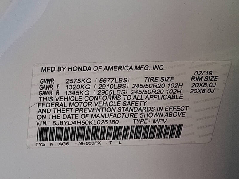 2019 Acura MDX SH-AWD w/Tech