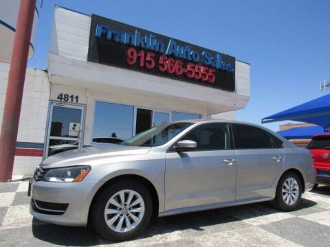 2013 Volkswagen Passat for sale at Franklin Auto Sales in El Paso TX