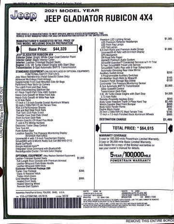 2021 Jeep Gladiator Rubicon