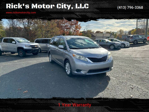 2012 Toyota Sienna for sale at Rick's Motor City, LLC in Springfield MA