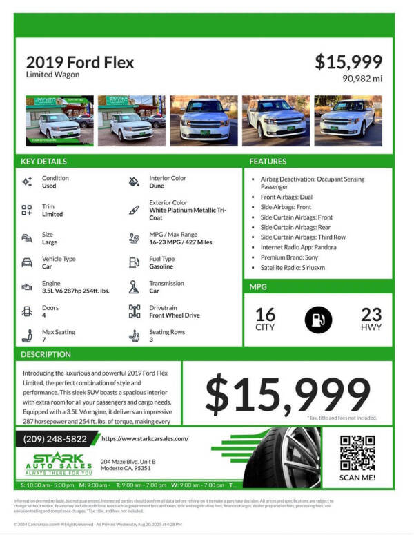 2019 Ford Flex Limited