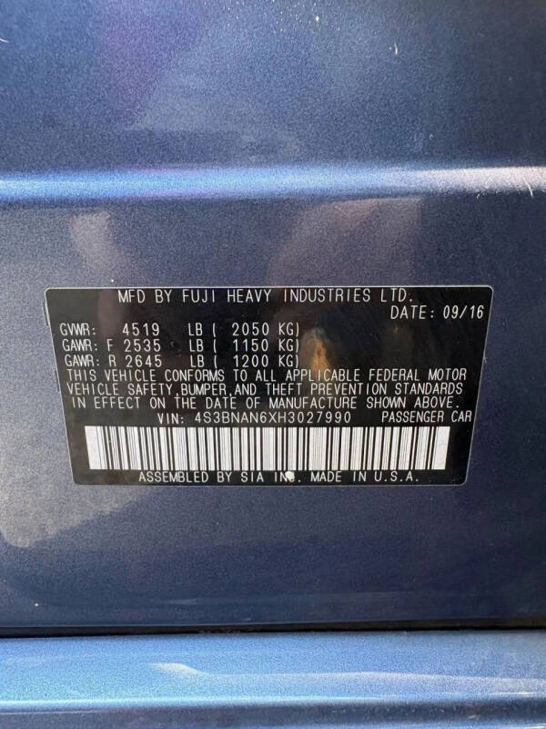 2017 Subaru Legacy 2.5i Limited