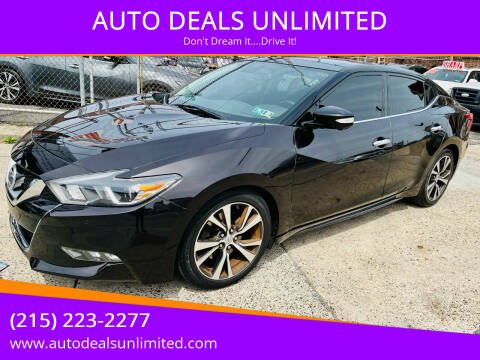2016 Nissan Maxima for sale at AUTO DEALS UNLIMITED in Philadelphia PA