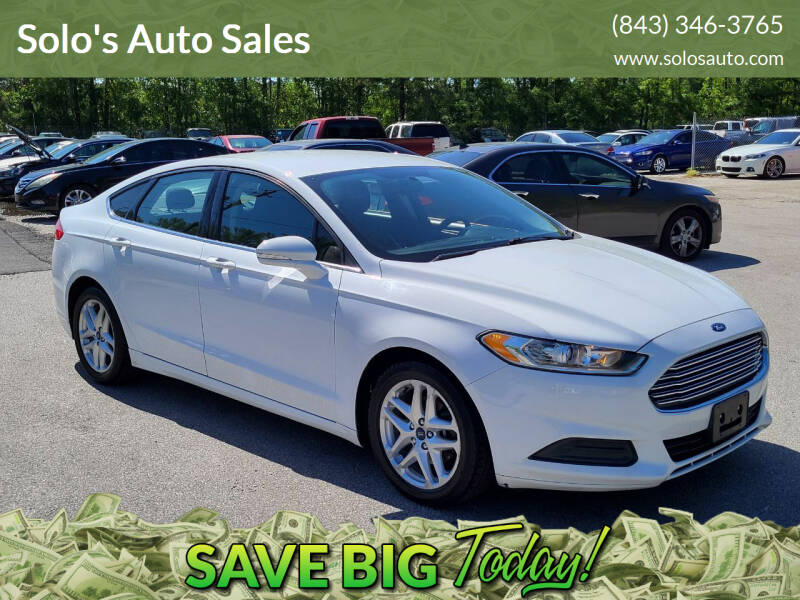 2015 Ford Fusion for sale at Solo's Auto Sales in Timmonsville SC