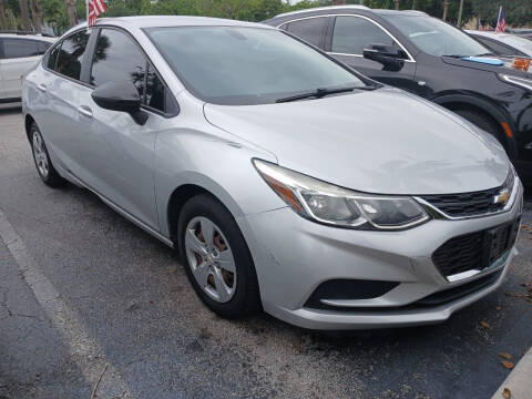 2016 Chevrolet Cruze for sale at Blue Lagoon Auto Sales in Plantation FL