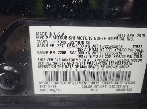 2015 Mitsubishi Outlander Sport 2.4 GT