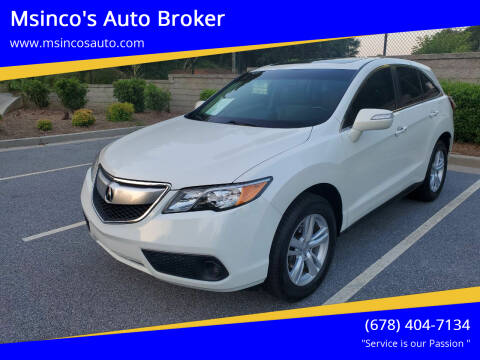 2013 Acura RDX for sale at Msinco's Auto Broker in Snellville GA