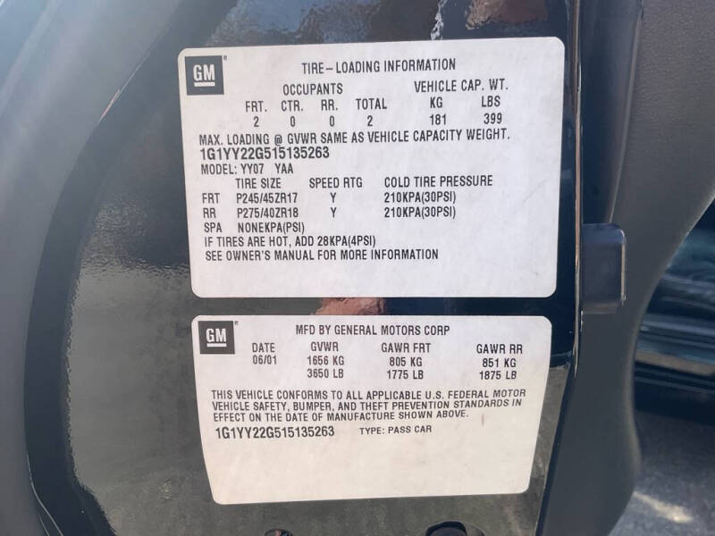 2001 Chevrolet Corvette