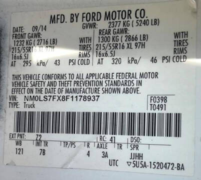 2015 Ford Transit Connect XLT