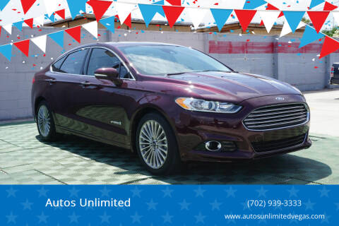 2013 Ford Fusion Hybrid for sale at Autos Unlimited in Las Vegas NV