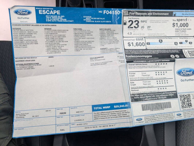 2017 Ford Escape SE