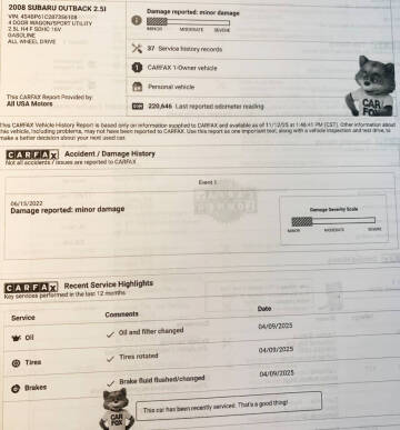 2008 Subaru Outback 2.5i