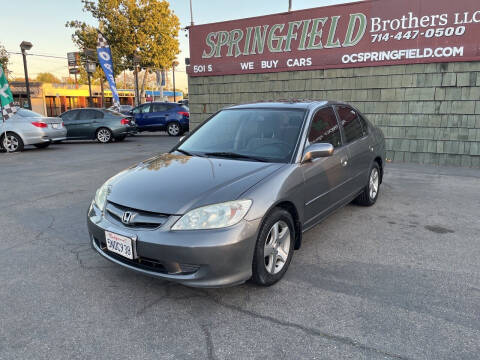 2005 Honda Civic for sale at SPRINGFIELD BROTHERS LLC in Fullerton CA