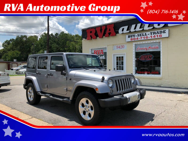 2014 Jeep Wrangler Unlimited for sale at RVA Automotive Group in Richmond VA