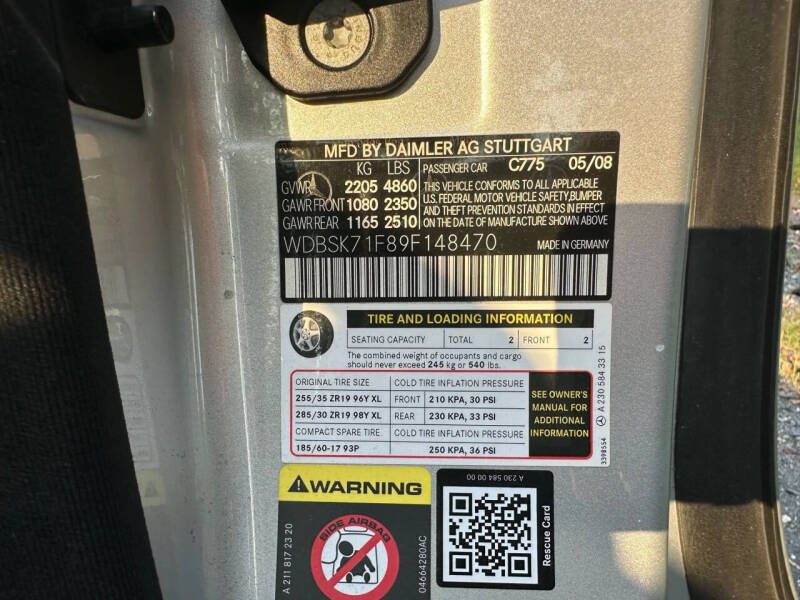 2009 Mercedes-Benz SL-Class SL 550