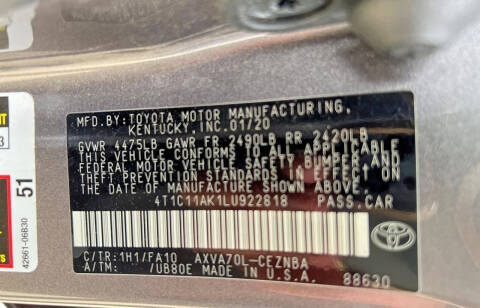 2020 Toyota Camry LE