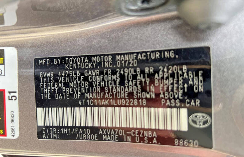2020 Toyota Camry LE