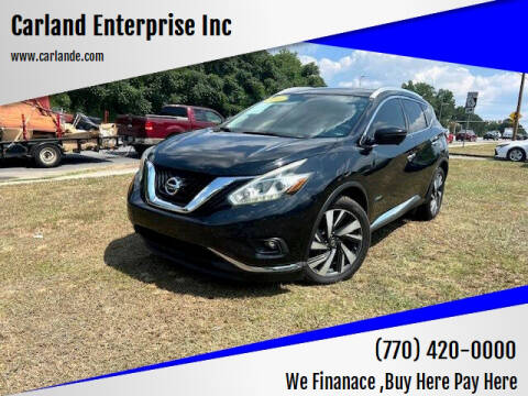 2016 Nissan Murano Hybrid for sale at Carland Enterprise Inc in Marietta GA