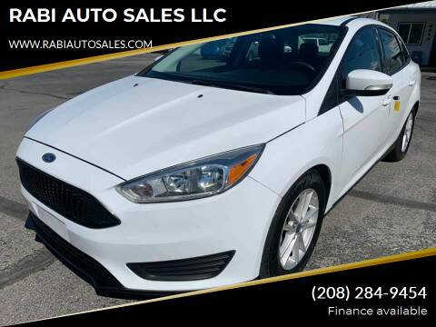 2015 Ford Focus for sale at RABI AUTO SALES LLC in Garden City ID
