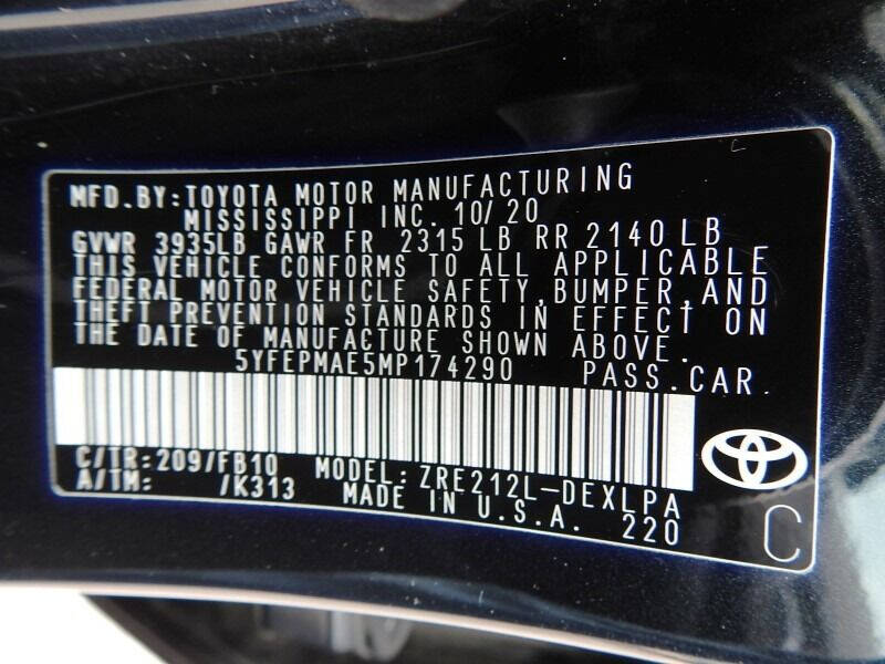 2021 Toyota Corolla  - $17,900