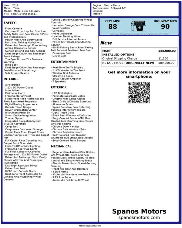 2016 Tesla Model S