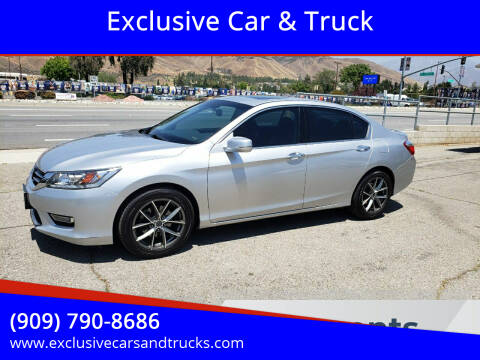 2013 Honda Accord for sale at Exclusive Car & Truck in Yucaipa CA