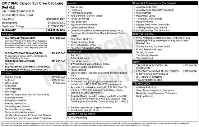2017 GMC Canyon