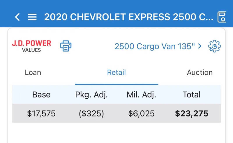 2020 Chevrolet Express 2500