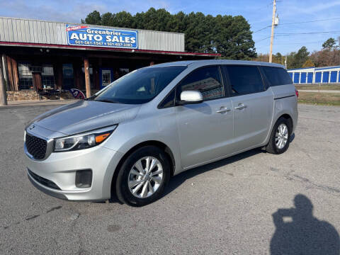 2016 Kia Sedona for sale at Greenbrier Auto Sales in Greenbrier AR