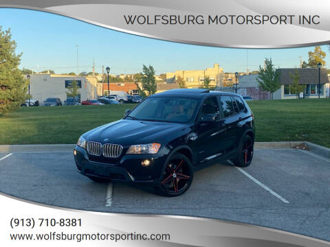 2013 BMW X3 for sale at WOLFSBURG MOTORSPORT INC in Shawnee KS