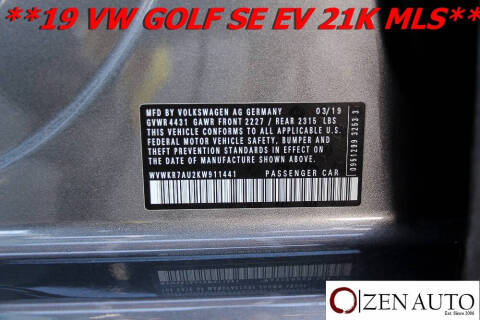 2019 Volkswagen e-Golf SE