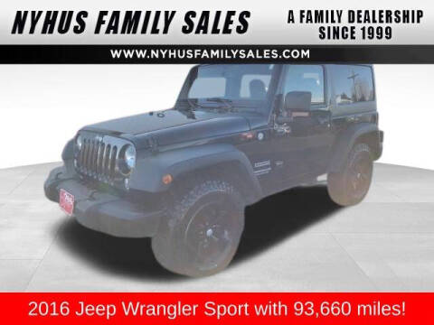 2016 Jeep Wrangler for sale at Nyhus Family Sales in Perham MN
