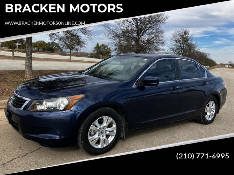 2008 Honda Accord for sale at BRACKEN MOTORS in San Antonio TX